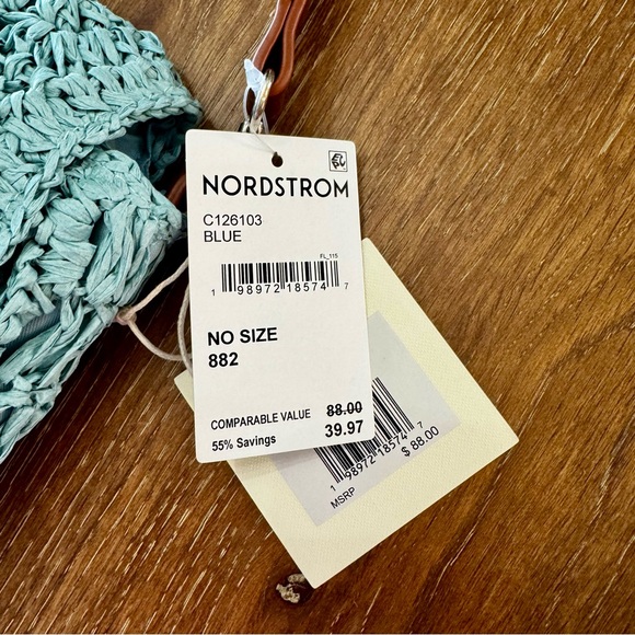 NWT Sol & Mer straw crochet square handbag - Picture 3 of 10